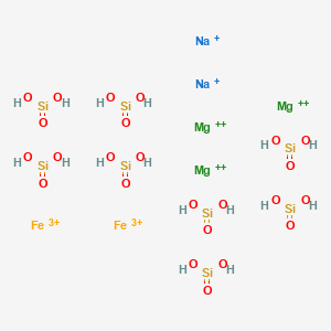 molecular formula Fe2H16Mg3Na2O24Si8+14 B576483 Crocidolite asbestos CAS No. 12001-28-4