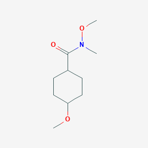 molecular formula C10H19NO3 B057649 N,4-Dimethoxy-N-methylcyclohexane-1-carboxamide CAS No. 409346-72-1