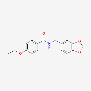 molecular formula C17H17NO4 B5764947 N-[(2H-1,3-BENZODIOXOL-5-YL)METHYL]-4-ETHOXYBENZAMIDE 
