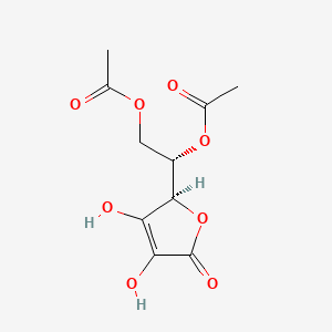 molecular formula C10H12O8 B576496 5,6-Diacetoxy-L-ascorbic acid CAS No. 10583-73-0