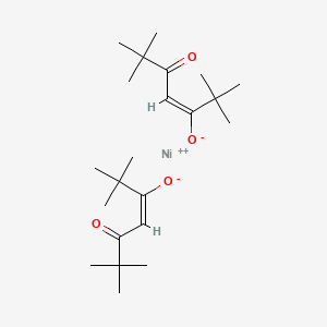 molecular formula C22H40NiO4 B576499 Nickel(II) bis(2,2,6,6-tetramethyl-3,5-heptanedionate) CAS No. 14481-08-4