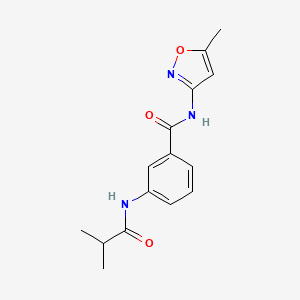 molecular formula C15H17N3O3 B5765138 N-(5-METHYL-1,2-OXAZOL-3-YL)-3-(2-METHYLPROPANAMIDO)BENZAMIDE 