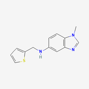 molecular formula C13H13N3S B5765154 1-methyl-N-(thiophen-2-ylmethyl)benzimidazol-5-amine 