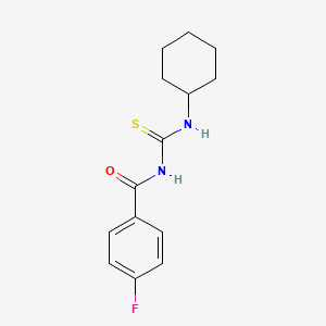 molecular formula C14H17FN2OS B5765291 N-(cyclohexylcarbamothioyl)-4-fluorobenzamide 
