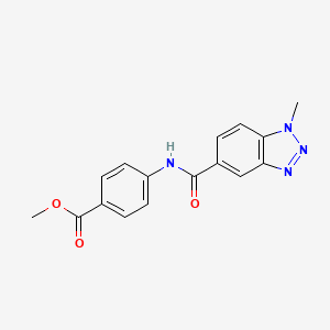 molecular formula C16H14N4O3 B5765312 Methyl 4-[(1-methylbenzotriazole-5-carbonyl)amino]benzoate 