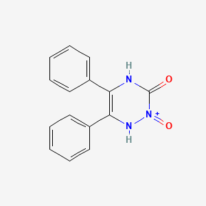 molecular formula C15H12N3O2+ B576532 5,6-Diphenyl-1,2,4-triazin-3(4H)-one 2-oxide CAS No. 13162-99-7