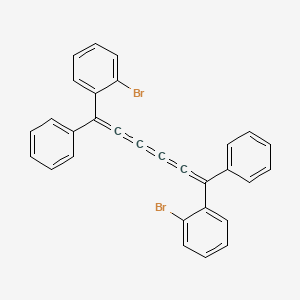 molecular formula C30H18Br2 B576537 Hexapentaene,1,6-bis(o-bromophenyl)-1,6-diphenyl-(8CI) CAS No. 13632-32-1