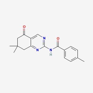 molecular formula C18H19N3O2 B5765417 N-(7,7-dimethyl-5-oxo-5,6,7,8-tetrahydroquinazolin-2-yl)-4-methylbenzamide 