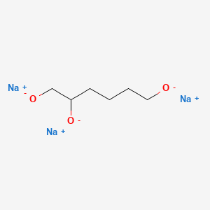 molecular formula C6H11Na3O3 B576543 1,2,6-Tri(sodiooxy)hexane CAS No. 13005-19-1