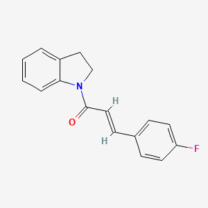 molecular formula C17H14FNO B5765442 (2E)-3-(4-fluorophenyl)-1-indolinylprop-2-en-1-one 