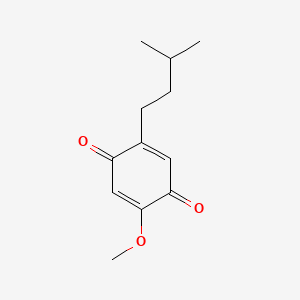 molecular formula C12H16O3 B576548 2-Methoxy-5-(3-methylbutyl)cyclohexa-2,5-diene-1,4-dione CAS No. 15116-20-8
