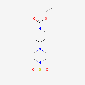 molecular formula C13H25N3O4S B5765504 Ethyl 4-[4-(methylsulfonyl)piperazin-1-yl]piperidine-1-carboxylate 