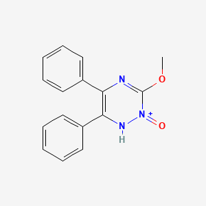 molecular formula C16H14N3O2+ B576551 3-Methoxy-5,6-diphenyl-1,2,4-triazine 2-oxide CAS No. 13332-65-5
