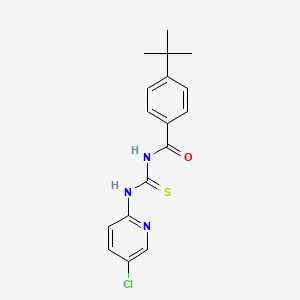 molecular formula C17H18ClN3OS B5765603 4-tert-butyl-N-[(5-chloropyridin-2-yl)carbamothioyl]benzamide 