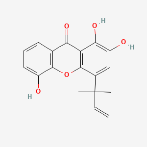 molecular formula C18H16O5 B576564 Globuxanthone CAS No. 13586-28-2