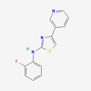 molecular formula C14H10FN3S B5765656 N-(2-fluorophenyl)-4-(pyridin-3-yl)-1,3-thiazol-2-amine 