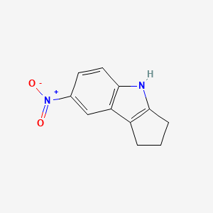 molecular formula C11H10N2O2 B576568 7-Nitro-1,2,3,4-tetrahydrocyclopenta[b]indole CAS No. 13687-72-4