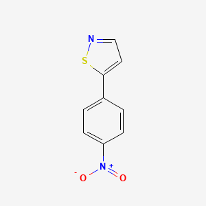 molecular formula C9H6N2O2S B576573 5-(4-Nitrophenyl)-1,2-thiazole CAS No. 10514-29-1