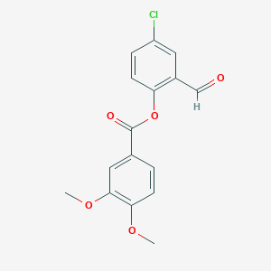 molecular formula C16H13ClO5 B5765752 (4-Chloro-2-formylphenyl) 3,4-dimethoxybenzoate 