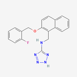 molecular formula C19H16FN5O B5765764 N-[[2-[(2-fluorophenyl)methoxy]naphthalen-1-yl]methyl]-2H-tetrazol-5-amine 