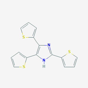 molecular formula C15H10N2S3 B5765811 2,4,5-Tris(thiophen-2-YL)-1H-imidazole 