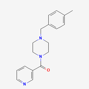 molecular formula C18H21N3O B5765856 [4-(4-METHYLBENZYL)PIPERAZINO](3-PYRIDYL)METHANONE 