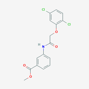 molecular formula C16H13Cl2NO4 B5765869 methyl 3-[2-(2,5-dichlorophenoxy)acetamido]benzoate 