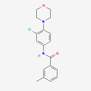 molecular formula C18H19ClN2O2 B5765888 N-(3-chloro-4-morpholin-4-ylphenyl)-3-methylbenzamide 