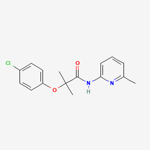molecular formula C16H17ClN2O2 B5765889 2-(4-chlorophenoxy)-2-methyl-N-(6-methylpyridin-2-yl)propanamide 