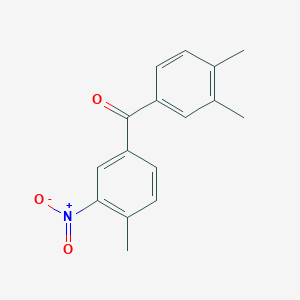 molecular formula C16H15NO3 B5765925 Methanone, (3,4-dimethylphenyl)(4-methyl-3-nitrophenyl)- CAS No. 91198-40-2