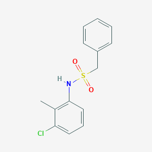 molecular formula C14H14ClNO2S B5765991 N-(3-chloro-2-methylphenyl)-1-phenylmethanesulfonamide 