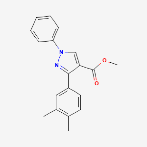 molecular formula C19H18N2O2 B5766065 Methyl 3-(3,4-dimethylphenyl)-1-phenylpyrazole-4-carboxylate 