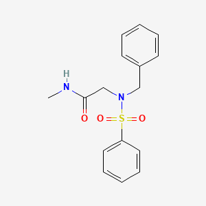 molecular formula C16H18N2O3S B5766232 N~2~-benzyl-N-methyl-N~2~-(phenylsulfonyl)glycinamide 