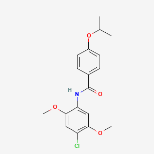 molecular formula C18H20ClNO4 B5766240 N-(4-chloro-2,5-dimethoxyphenyl)-4-(propan-2-yloxy)benzamide 