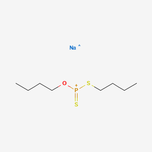 molecular formula C8H18NaOPS2+ B576625 Sodium Dibutyldithiophosphate CAS No. 10533-41-2