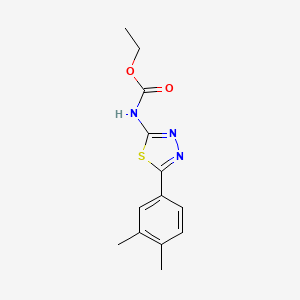 molecular formula C13H15N3O2S B5766272 ethyl N-[5-(3,4-dimethylphenyl)-1,3,4-thiadiazol-2-yl]carbamate 