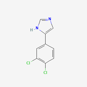 molecular formula C9H6Cl2N2 B576628 5-(3,4-dichlorophenyl)-1H-imidazole CAS No. 13608-74-7
