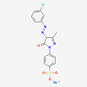 molecular formula C16H12ClN4NaO4S B576630 EINECS 233-907-7 CAS No. 10430-57-6