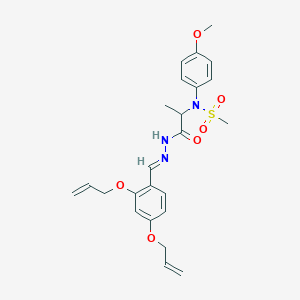 molecular formula C24H29N3O6S B5766301 N-(1-{N'-[(E)-[2,4-BIS(PROP-2-EN-1-YLOXY)PHENYL]METHYLIDENE]HYDRAZINECARBONYL}ETHYL)-N-(4-METHOXYPHENYL)METHANESULFONAMIDE 