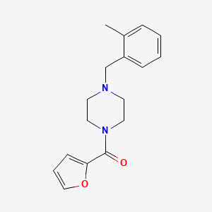 molecular formula C17H20N2O2 B5766339 furan-2-yl-[4-[(2-methylphenyl)methyl]piperazin-1-yl]methanone 