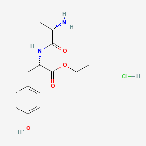 molecular formula C14H21ClN2O4 B576636 H-Ala-Tyr-OEt HCl CAS No. 13260-91-8