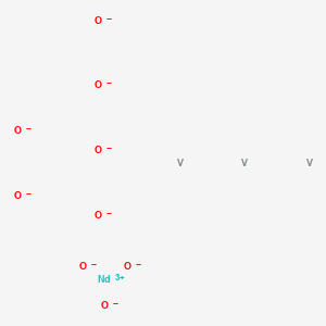 molecular formula NdO9V3-15 B576637 Neodymium trivanadium nonaoxide CAS No. 13721-47-6