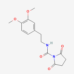molecular formula C15H18N2O5 B5766372 N-[2-(3,4-dimethoxyphenyl)ethyl]-2,5-dioxopyrrolidine-1-carboxamide 