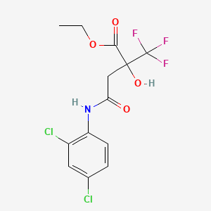 molecular formula C13H12Cl2F3NO4 B5766424 ethyl 4-[(2,4-dichlorophenyl)amino]-2-hydroxy-4-oxo-2-(trifluoromethyl)butanoate 