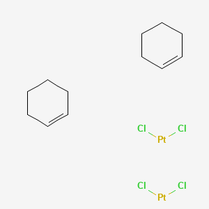 molecular formula C12H20Cl4Pt2 B576674 Dichlorobis[chloro(cyclohexene)platinum(II) CAS No. 12176-53-3