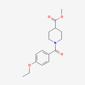 molecular formula C16H21NO4 B5766778 Methyl 1-(4-ethoxybenzoyl)piperidine-4-carboxylate 