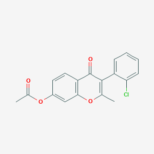 molecular formula C18H13ClO4 B5766782 [3-(2-Chlorophenyl)-2-methyl-4-oxochromen-7-yl] acetate 