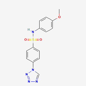 molecular formula C14H13N5O3S B5766897 N-(4-methoxyphenyl)-4-(tetrazol-1-yl)benzenesulfonamide 