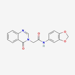 molecular formula C17H13N3O4 B5766936 N-(1,3-benzodioxol-5-yl)-2-(4-oxoquinazolin-3(4H)-yl)acetamide 
