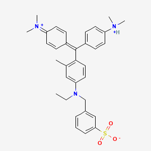 3-[[4-[(4-dimethylazaniumylidenecyclohexa-2,5-dien-1-ylidene)-[4-(dimethylazaniumyl)phenyl]methyl]-N-ethyl-3-methylanilino]methyl]benzenesulfonate